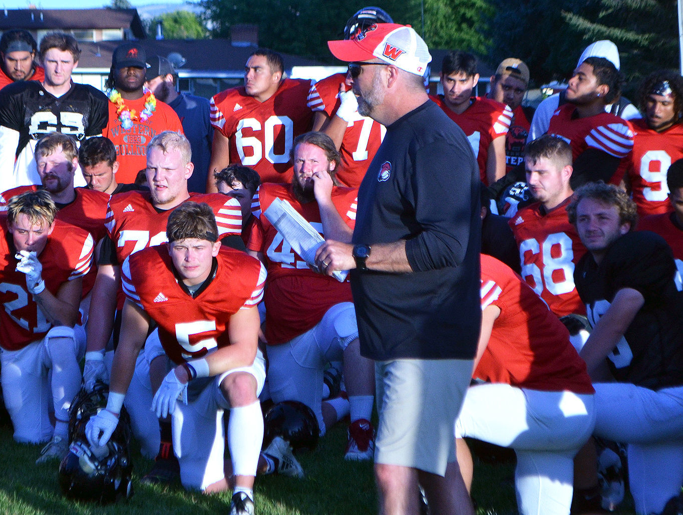 Western football scrimmage